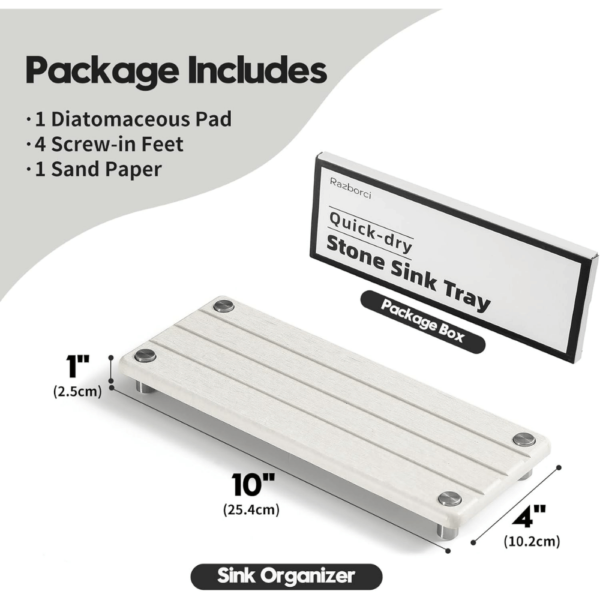 Diakitch Quick Dry Bathroom Tray & Kitchen Sink Organizer - Image 3
