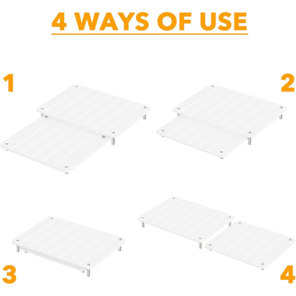 Diakitch 2 Pack Stone Dish Drying Mats – Expandable Absorbent Rack Dish Pad - Black - Image 5